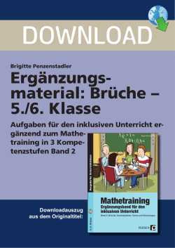 Ergänzungs- material: Brüche – 5./6. Klasse