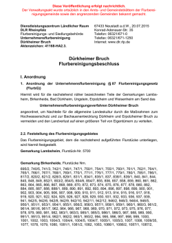 D&uuml;rkheimer Bruch Flurbereinigungsbeschluss