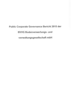 Public Corporate Governance Bericht 2015 der