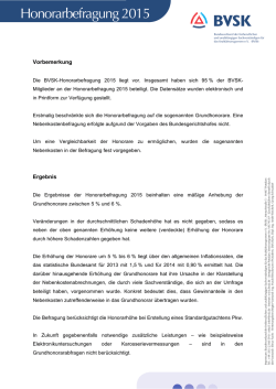 Honorarbefragung 2015