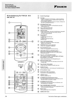 IR-Fernbedienung f&uuml;r FTXR 28 - 50 E - Hollauf Heizen