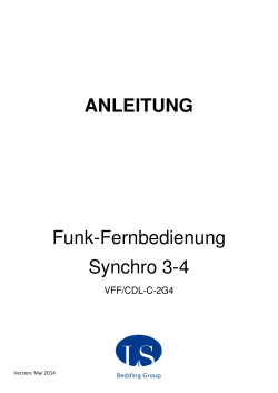 ANLEITUNG Funk-Fernbedienung Synchro 3-4