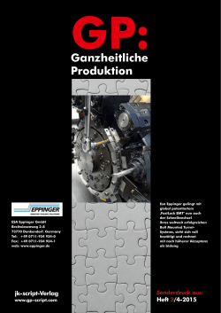 GP FASTLOCK BMT® Sonderdruck Heft 3, April 2015