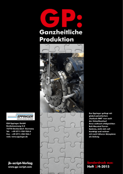 GP FASTLOCK BMT&reg; Sonderdruck Heft 3, April 2015