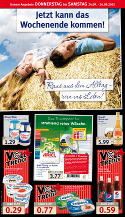 Unsere Angebote DONNERSTAG bis SAMSTAG 24.09