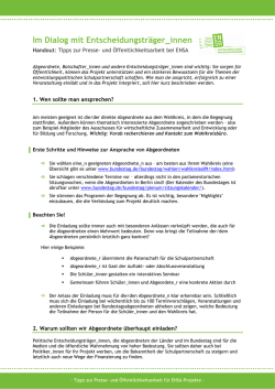 Handout 3 - Politiker_innen ansprechen - ENSA