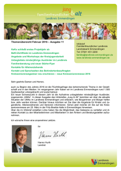Infobrief Nr. 01 vom 2016