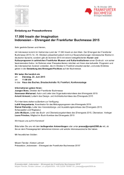 Ehrengast der Frankfurter Buchmesse 2015
