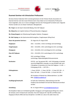 Duanwei-Seminar mit chinesischen Professoren