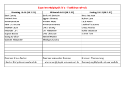 Gruppeneinteilung: hier (Stand: 03.11.15)