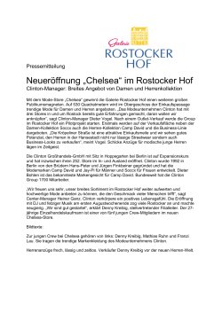 Neueröffnung „Chelsea“ im Rostocker Hof