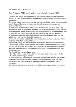 Info-Brief 15.03.2016 - Bienenzuchtverein Bechen