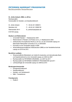 Dr. J&ouml;rdis Ambach - PETERSEN HARDRAHT PRUGGMAYER