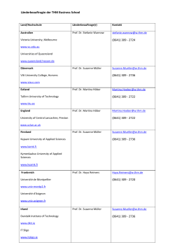 Länderbeauftragte - Fachbereich Wirtschaft|THM Business School