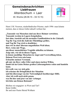 Gemeindenachrichten Liebfrauen 40KW15