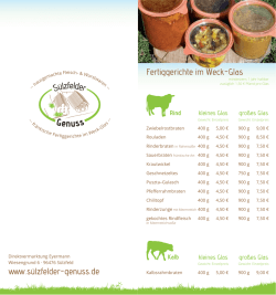 Fertiggerichte im Weck-Glas