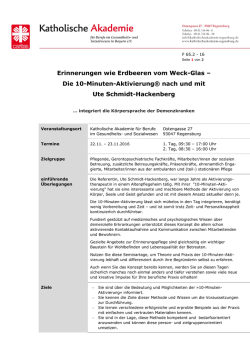 Erinnerungen wie Erdbeeren vom Weck-Glas – Die 10