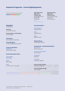 Deutschlandradio Personalien | pdf