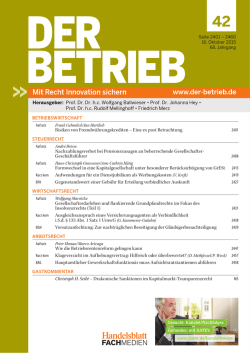 Heft 42 - Der Betrieb