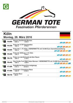 Programm - German Tote