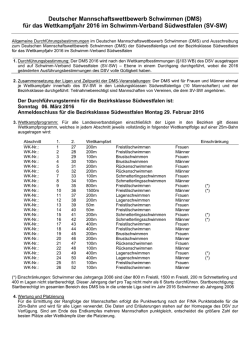 DMS - Schwimm-Verband S&uuml;dwestfalen e.V.