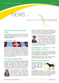NEWS der - Gemeinde Bözberg