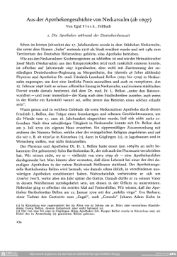 Aus der Apothekengeschichte von Ne