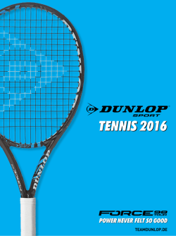 DUNLOP Tenniskatalog 2016