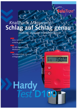 Datenblatt HardyTest D100