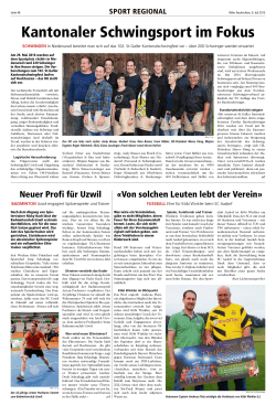 Wiler Nachrichten 09.07.2015 - 102. St. Galler Kantonalschwingfest