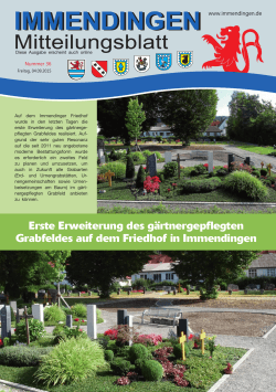 Mitteilungsblatt KW 36 - in der Gemeinde Immendingen