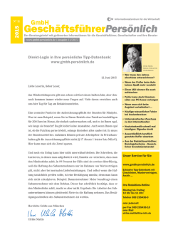 GmbH-Gesch&auml;ftsf&uuml;hrer Pers&ouml;nlich