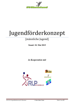HVR Jugendf&ouml;rderkonzept m&auml;nnliche Jugend