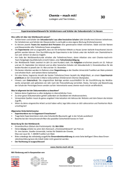 Loslegen und Tee trinken - Chemie