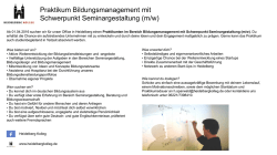 Praktikum Bildungsmanagement