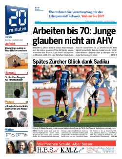 Arbeiten bis 70: Junge glauben nicht an AHV