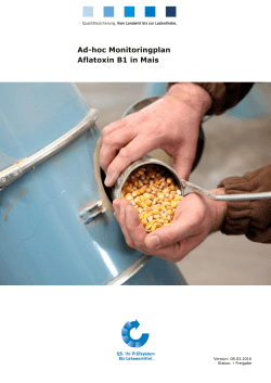 Leitfaden Ad-hoc Monitoringplan auf Aflatoxin B1 in Mais 08.03.16