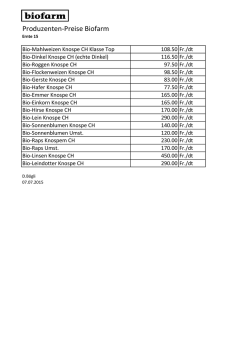 Produzenten-Preise Biofarm
