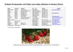 Erdbeer-Produzenten mit Felder zum selber pflücken im Kanton Zürich