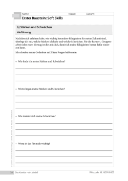 Erster Baustein: Soft Skills