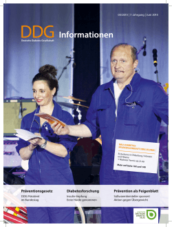DDG Informationen 3/2015 - Deutsche Diabetes Gesellschaft