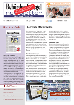 newsletter - Polizeitage