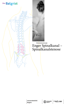 Enger Spinalkanal – Spinalkanalstenose