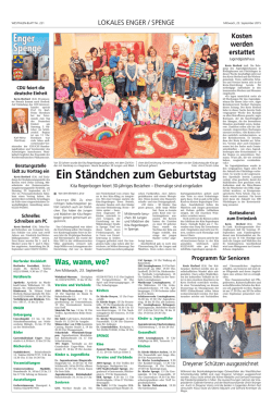 Ein St&auml;ndchen zum Geburtstag - Integrative Kindertagesst&auml;tte