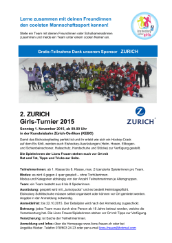 2. ZURICH Girls-Turnier 2015