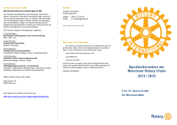 Berufsinformationen der Rotary Clubs München