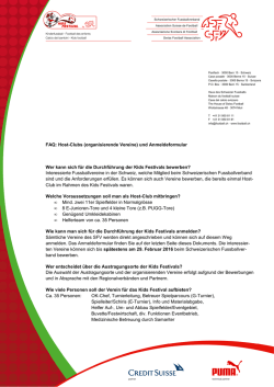 FAQ: Host-Clubs (organisierende Vereine)