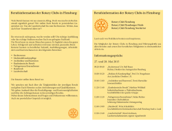 Berufsinformation der Rotary Clubs in Flensburg: Berufsinformation