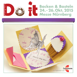 Backen & Basteln 24. - 26. Okt. 2015 Messe Nürnberg
