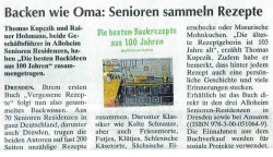 Backen wie Oma: Senioren sammeln Rezepte